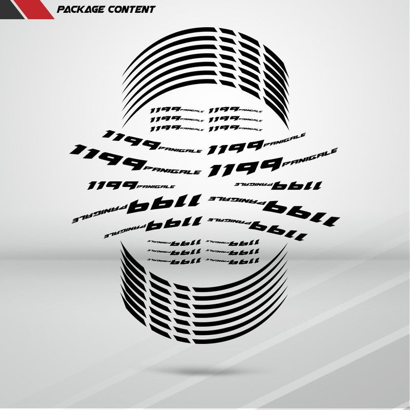 Ducati 1199 Panigale Motorcycle Rim Wheel Decal Accessory Sticker - Motorcycle stickers and decals