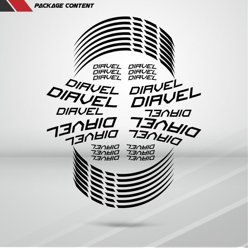 Ducati Diavel Motorcycle Rim Wheel Decal Accessory Sticker - Motorcycle stickers and decals