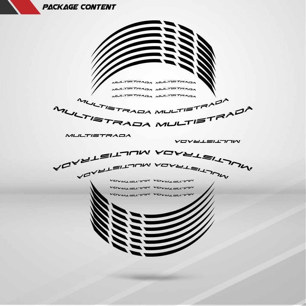 Ducati Multistrada Motorcycle Rim Wheel Decal Accessory Sticker - Stickman Vinyls