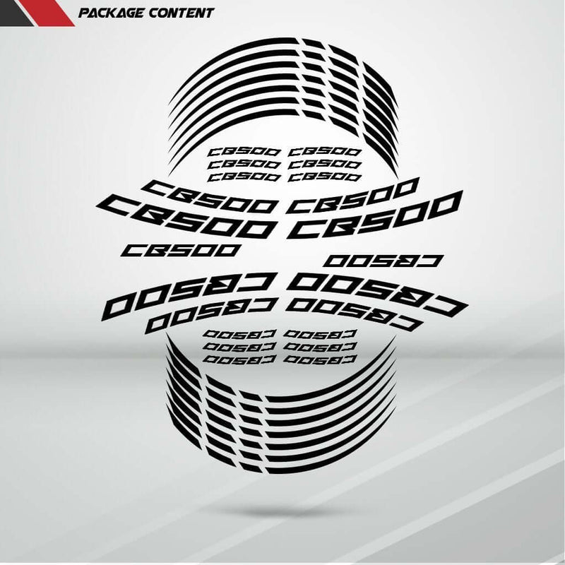 Honda CB 500 Motorcycle Rim Wheel Decal Accessory Sticker - Motorcycle stickers and decals