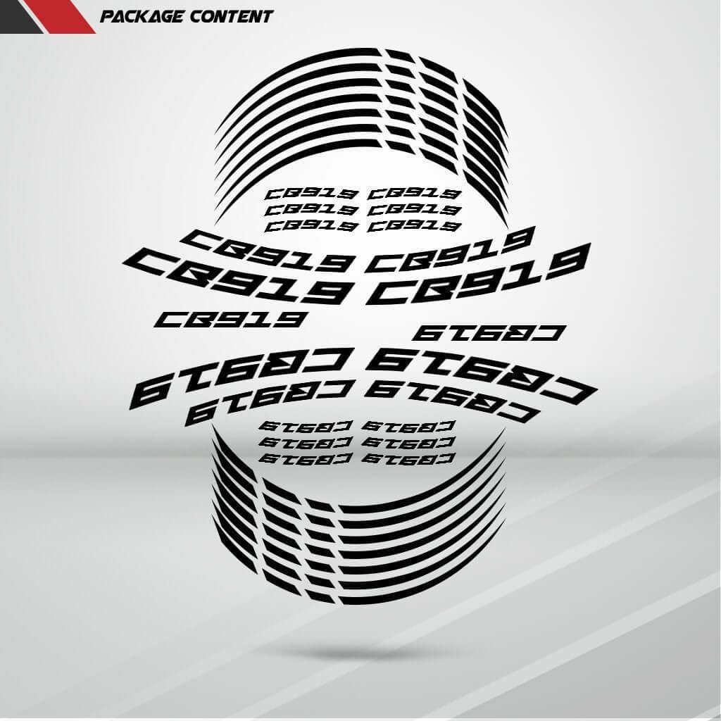 Honda CB 919 Motorcycle Rim Wheel Decal Accessory Sticker - Motorcycle stickers and decals