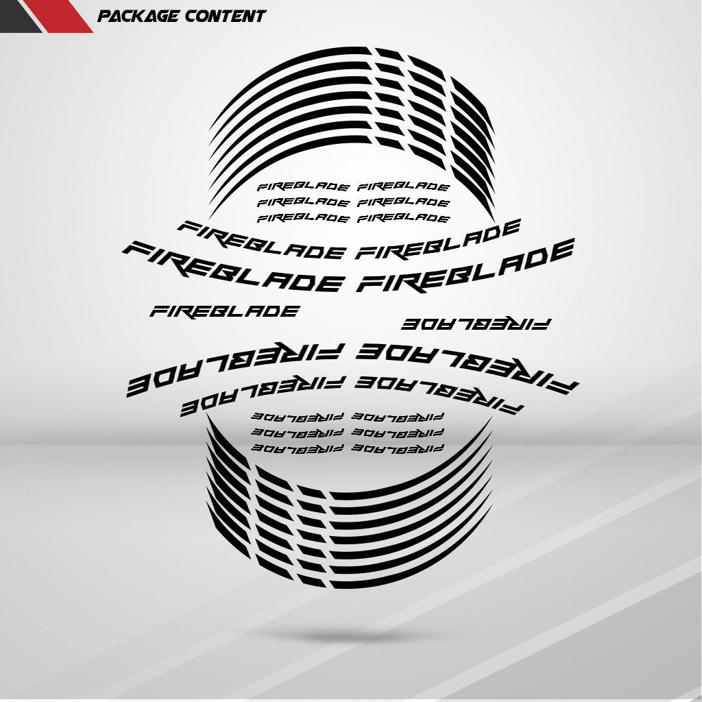 Honda CBR Fireblade Motorcycle Rim Wheel Decal Accessory Sticker - Motorcycle stickers and decals
