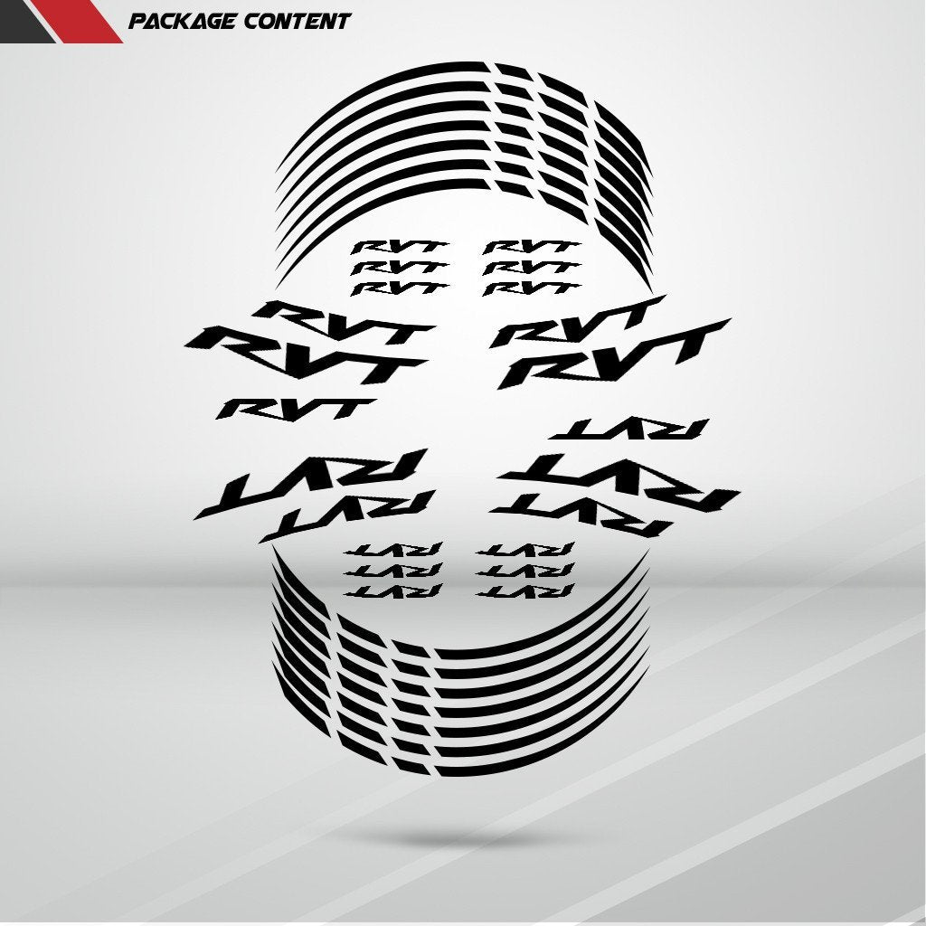 Honda RVT Motorcycle Rim Wheel Decal Accessory Sticker - Motorcycle stickers and decals