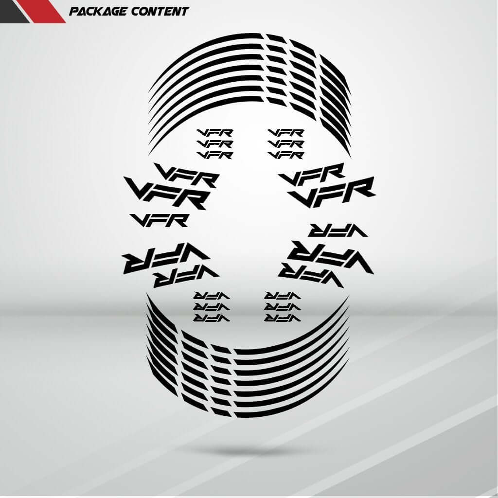 Honda VFR Motorcycle Rim Wheel Decal Accessory Sticker - Motorcycle stickers and decals