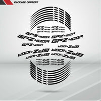 Kawasaki GPZ 400R Motorcycle Rim Wheel Decal Accessory Sticker - Motorcycle stickers and decals