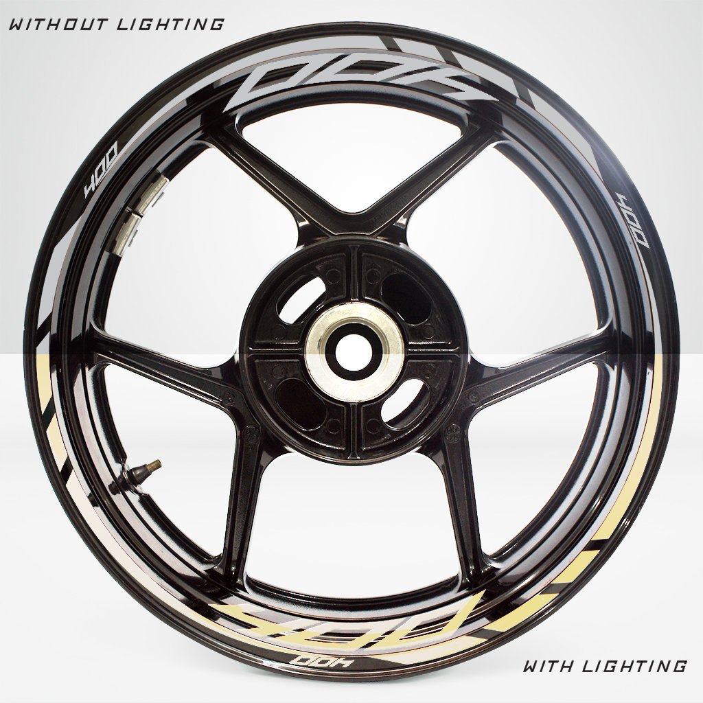 Kawasaki Ninja 400 Motorcycle Rim Wheel Decal Accessory Sticker - Motorcycle stickers and decals