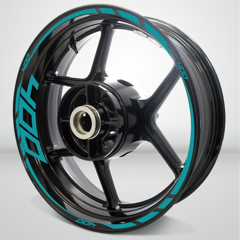 Kawasaki Ninja 400 Motorcycle Rim Wheel Decal Accessory Sticker - Motorcycle stickers and decals