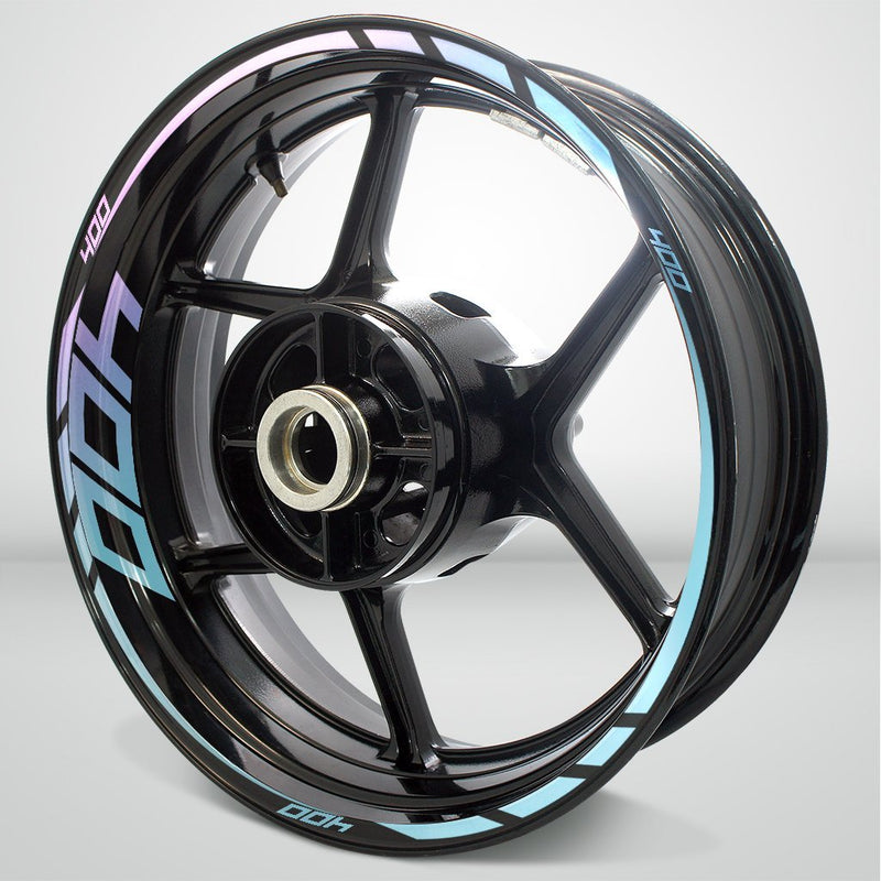 Kawasaki Ninja 400 Motorcycle Rim Wheel Decal Accessory Sticker - Motorcycle stickers and decals