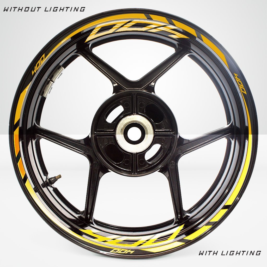 Kawasaki Ninja 400 Motorcycle Rim Wheel Decal Accessory Sticker - Motorcycle stickers and decals