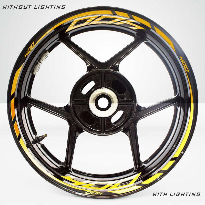 Kawasaki Ninja 400 Motorcycle Rim Wheel Decal Accessory Sticker - Motorcycle stickers and decals