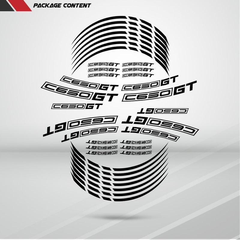 Motorcycle Rim Wheel Decal Accessory Sticker for BMW C650 GT - Motorcycle stickers and decals