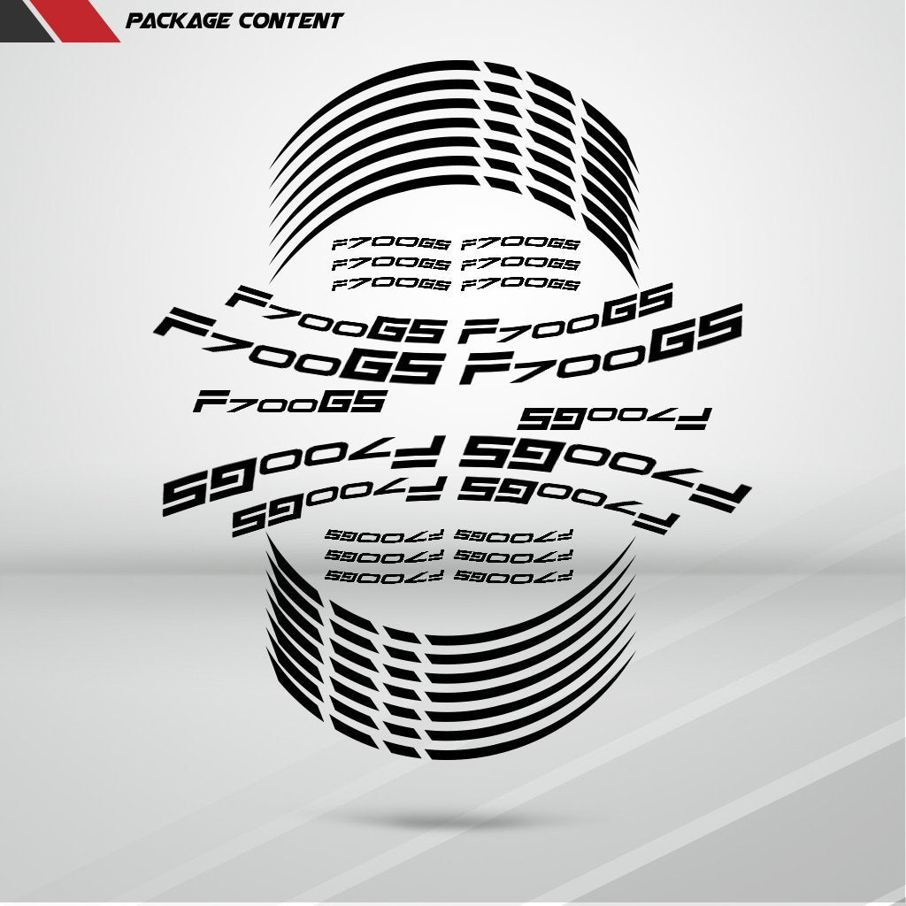 Motorcycle Rim Wheel Decal Accessory Sticker for BMW F700GS - Motorcycle stickers and decals