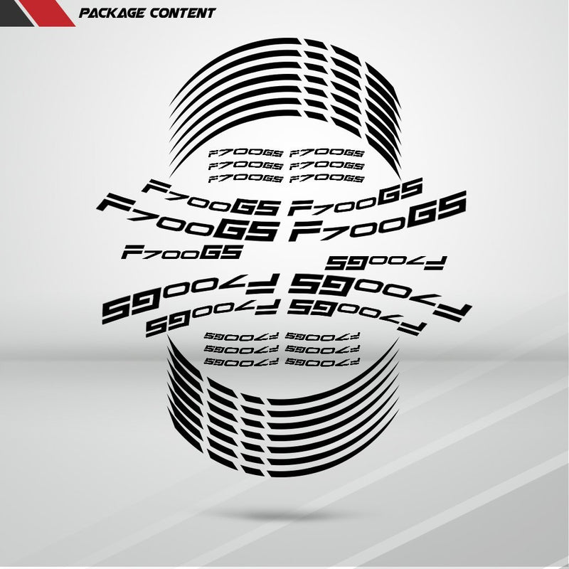 Motorcycle Rim Wheel Decal Accessory Sticker for BMW F700GS - Motorcycle stickers and decals