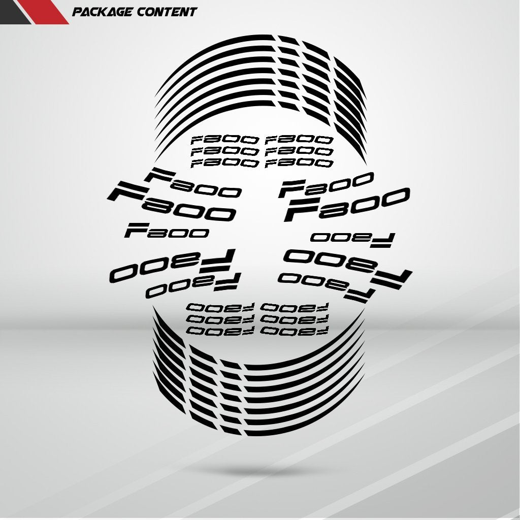 Motorcycle Rim Wheel Decal Accessory Sticker for BMW F800 - Motorcycle stickers and decals