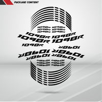 Motorcycle Rim Wheel Decal Accessory Sticker for Ducati 1098R - Motorcycle stickers and decals
