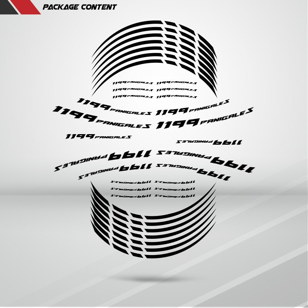 Motorcycle Rim Wheel Decal Accessory Sticker for Ducati 1199 Panigale S - Motorcycle stickers and decals