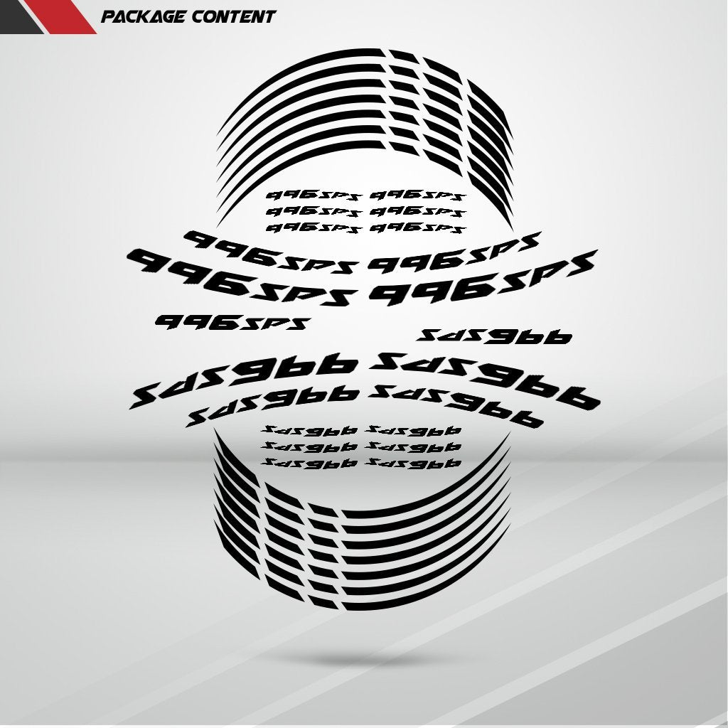 Motorcycle Rim Wheel Decal Accessory Sticker for Ducati 996 SPS - Stickman Vinyls