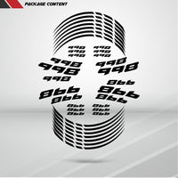 Motorcycle Rim Wheel Decal Accessory Sticker for Ducati 998 - Motorcycle stickers and decals