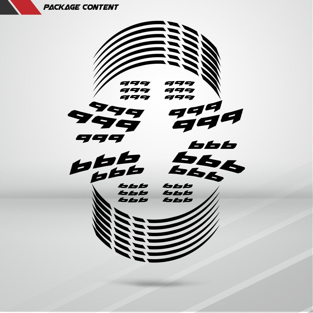 Motorcycle Rim Wheel Decal Accessory Sticker for Ducati 999 - Stickman Vinyls