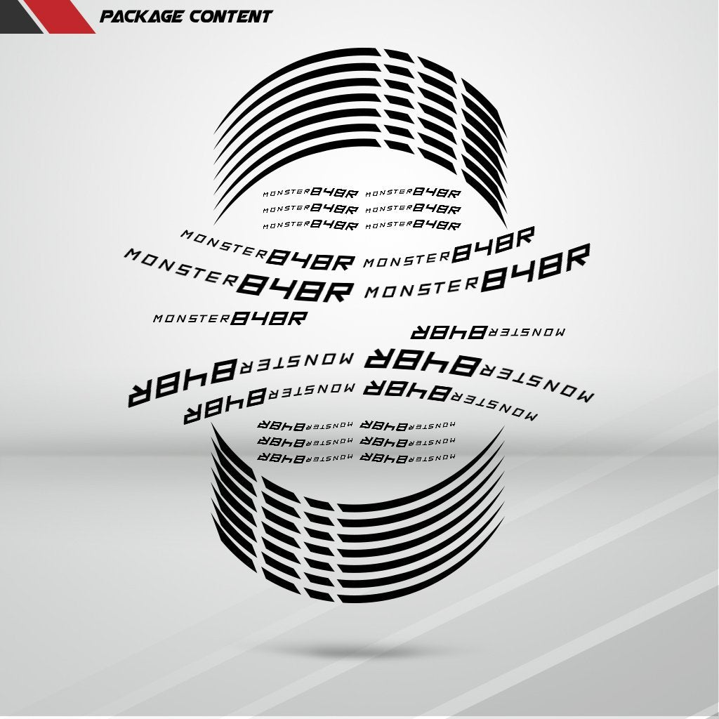 Motorcycle Rim Wheel Decal Accessory Sticker for Ducati Monster 848R - Stickman Vinyls