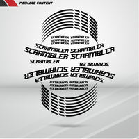 Motorcycle Rim Wheel Decal Accessory Sticker for Ducati Scrambler - Motorcycle stickers and decals