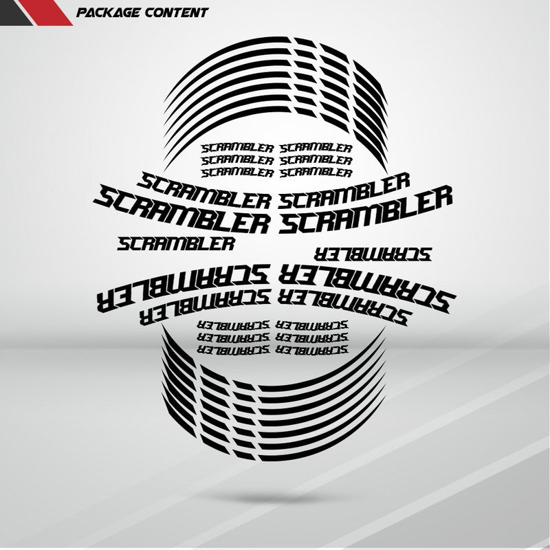 Motorcycle Rim Wheel Decal Accessory Sticker for Ducati Scrambler - Motorcycle stickers and decals