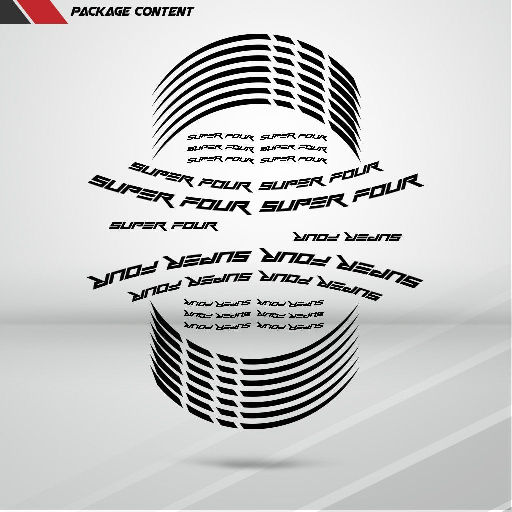 Motorcycle Rim Wheel Decal Accessory Sticker for Honda Super Four - Stickman Vinyls