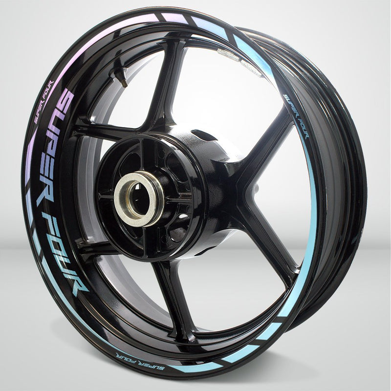 Motorcycle Rim Wheel Decal Accessory Sticker for Honda Super Four - Motorcycle stickers and decals