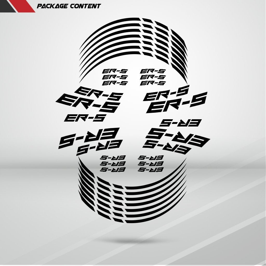 Motorcycle Rim Wheel Decal Accessory Sticker for Kawasaki ER5 - Motorcycle stickers and decals