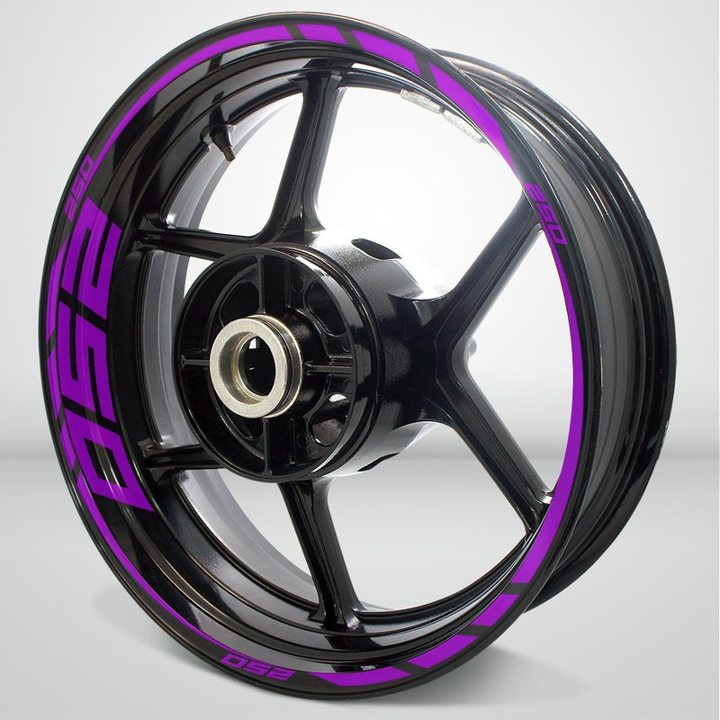 Motorcycle Rim Wheel Decal Accessory Sticker for Kawasaki Ninja 250 - Motorcycle stickers and decals