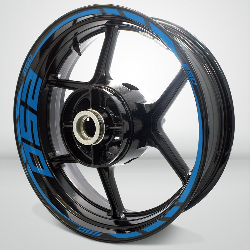 Motorcycle Rim Wheel Decal Accessory Sticker for Kawasaki Ninja 250 - Motorcycle stickers and decals