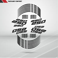 Motorcycle Rim Wheel Decal Accessory Sticker for Kawasaki Ninja 250 - Motorcycle stickers and decals