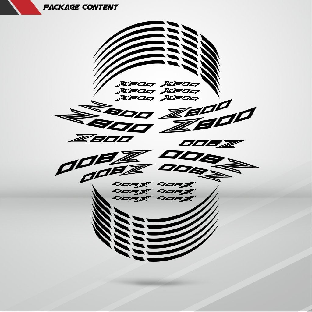 Motorcycle Rim Wheel Decal Accessory Sticker for Kawasaki Z800 - Stickman Vinyls
