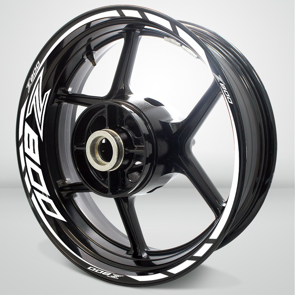 Motorcycle Rim Wheel Decal Accessory Sticker for Kawasaki Z800 Gloss White