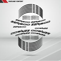 Motorcycle Rim Wheel Decal Accessory Sticker for Kawasaki ZZR 1200 - Motorcycle stickers and decals