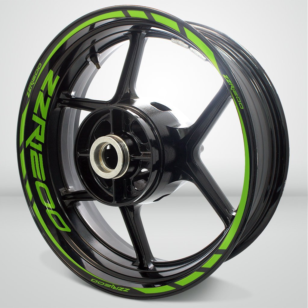 Motorcycle Rim Wheel Decal Accessory Sticker for Kawasaki ZZR 1200 - Motorcycle stickers and decals