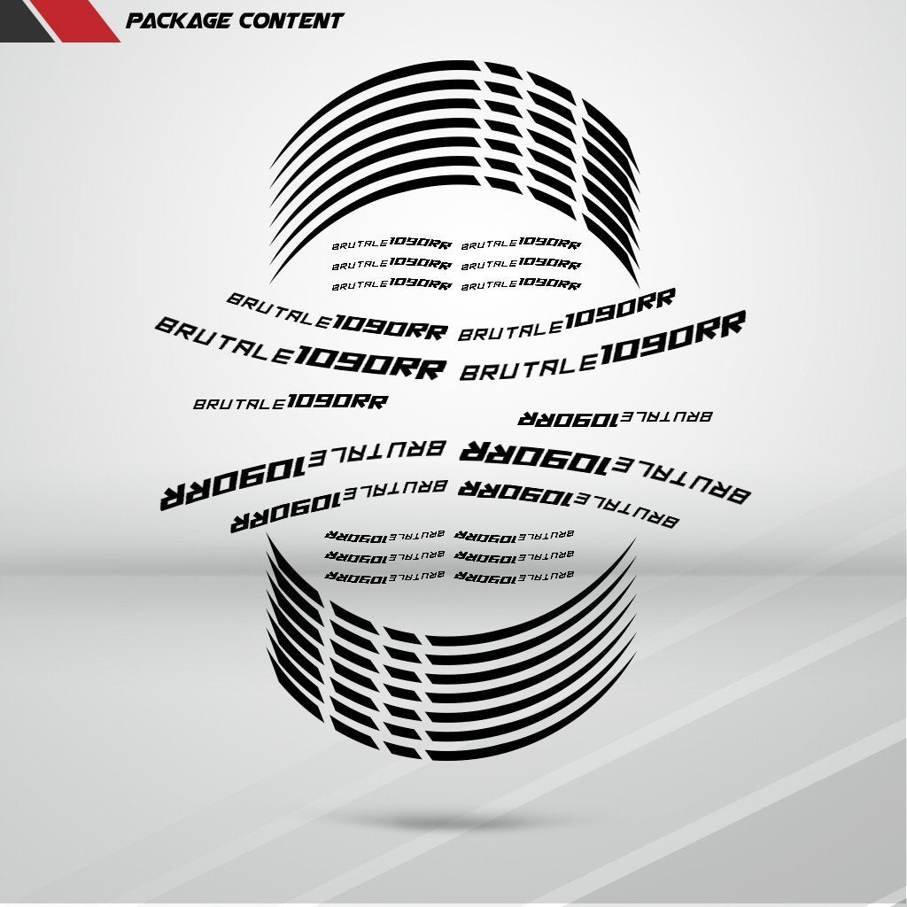 Motorcycle Rim Wheel Decal Accessory Sticker for MV Agusta Brutale 1090RR - Motorcycle stickers and decals