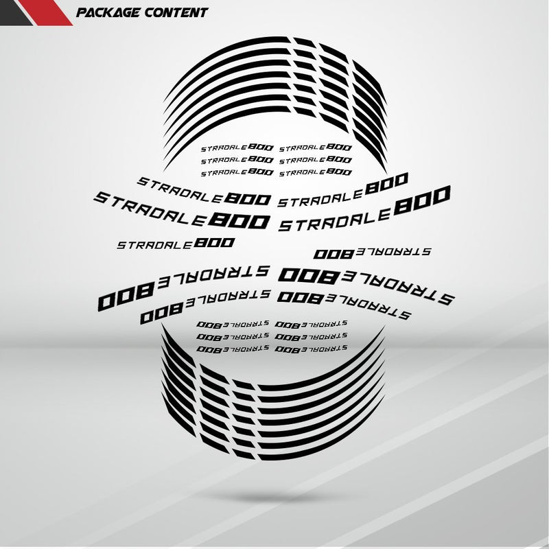 Motorcycle Rim Wheel Decal Accessory Sticker for MV Agusta Stradale 800 - Motorcycle stickers and decals