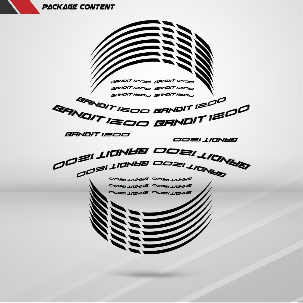 Motorcycle Rim Wheel Decal Accessory Sticker for Suzuki Bandit 1200 - Stickman Vinyls