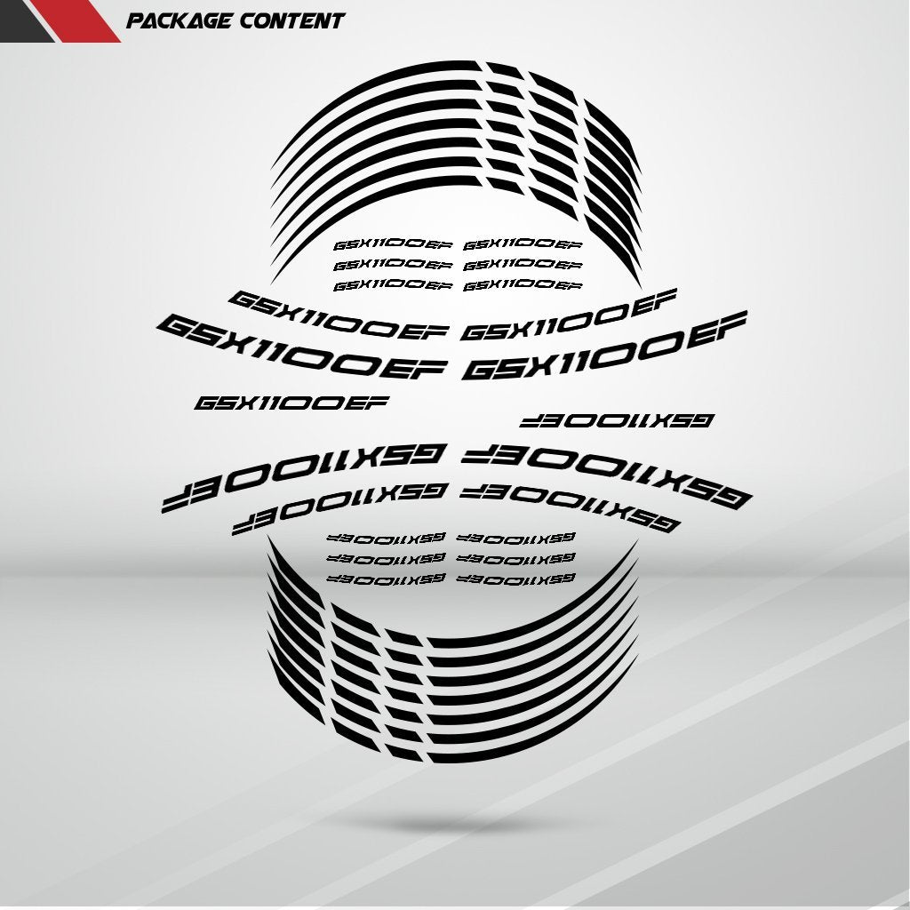 Motorcycle Rim Wheel Decal Accessory Sticker for Suzuki GSX 1100EF - Motorcycle stickers and decals