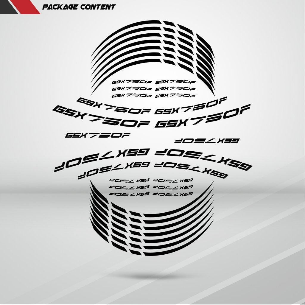 Motorcycle Rim Wheel Decal Accessory Sticker for Suzuki GSX 750F - Stickman Vinyls