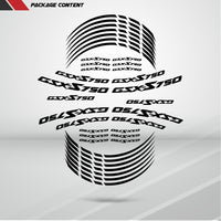 Motorcycle Rim Wheel Decal Accessory Sticker for Suzuki GSXS 750 - Motorcycle stickers and decals