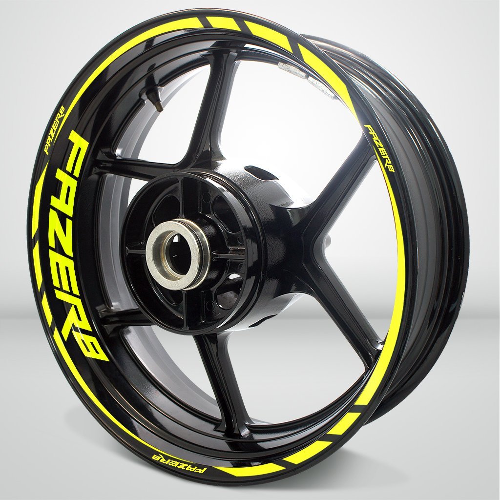 Motorcycle Rim Wheel Decal Accessory Sticker for Yamaha Fazer 8 Fluorescent Yellow