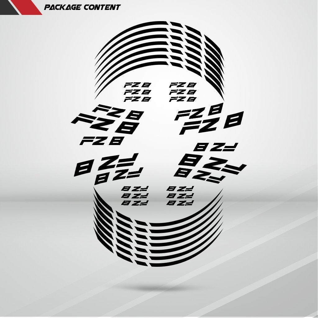 Motorcycle Rim Wheel Decal Accessory Sticker for Yamaha FZ8 - Motorcycle stickers and decals