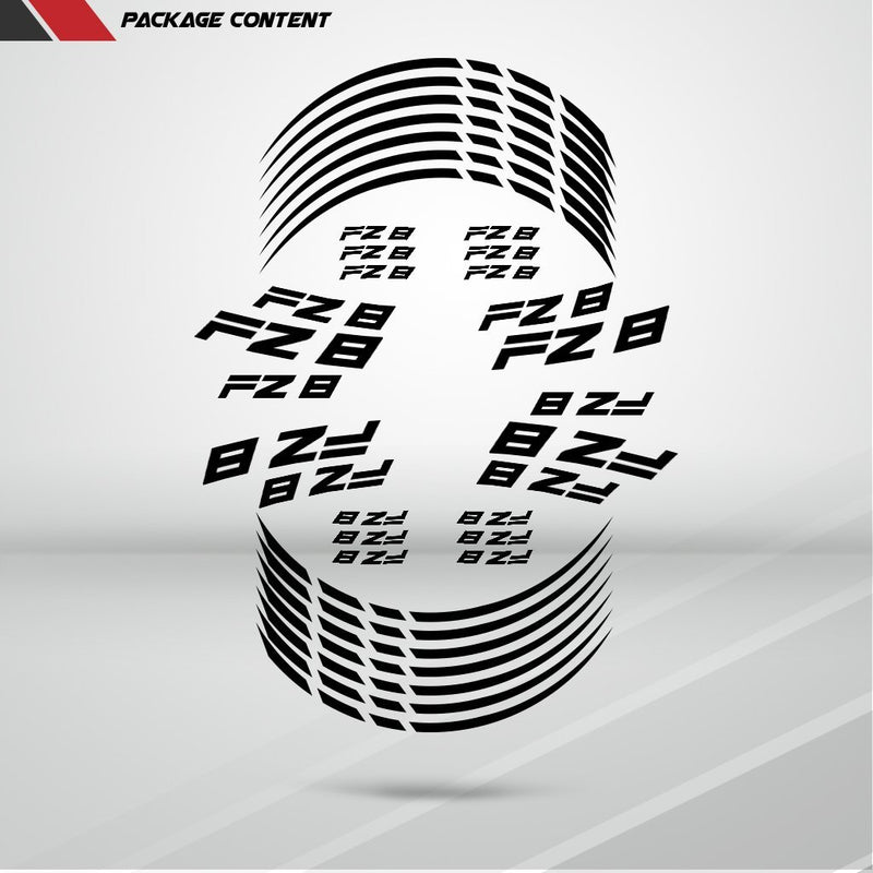 Motorcycle Rim Wheel Decal Accessory Sticker for Yamaha FZ8 - Motorcycle stickers and decals