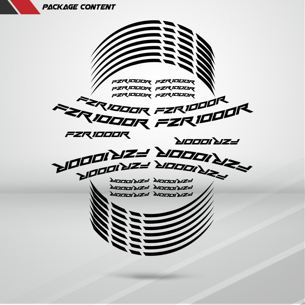 Motorcycle Rim Wheel Decal Accessory Sticker for Yamaha FZR 1000R - Stickman Vinyls