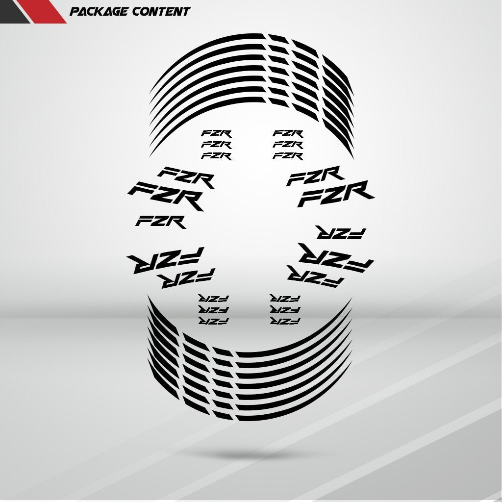 Motorcycle Rim Wheel Decal Accessory Sticker for Yamaha FZR - Motorcycle stickers and decals