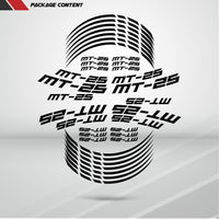 Motorcycle Rim Wheel Decal Accessory Sticker for Yamaha MT25 - Motorcycle stickers and decals