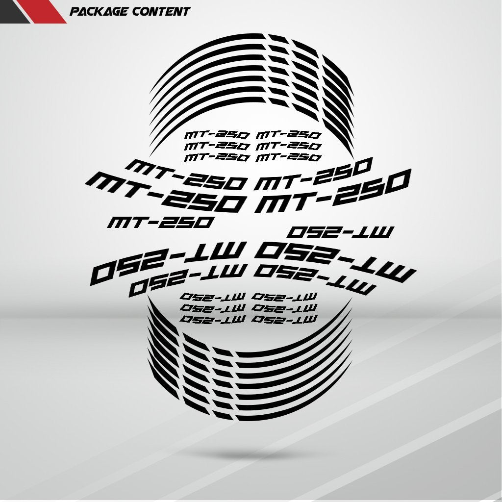 Motorcycle Rim Wheel Decal Accessory Sticker for Yamaha MT250 - Motorcycle stickers and decals