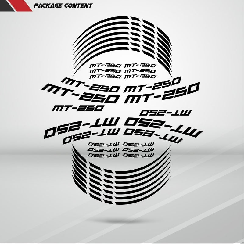 Motorcycle Rim Wheel Decal Accessory Sticker for Yamaha MT250 - Motorcycle stickers and decals